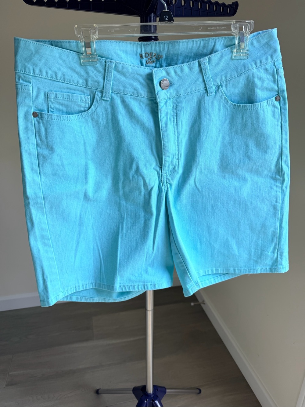 Lee Aqua Turquoise Denim Shorts